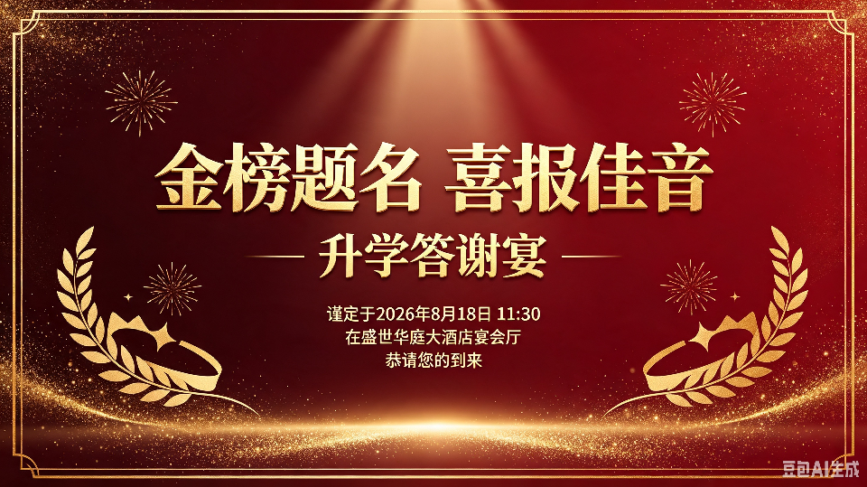 【乐天头条】文学社//自由体·升学宴/作者：武可强（山东临沂）