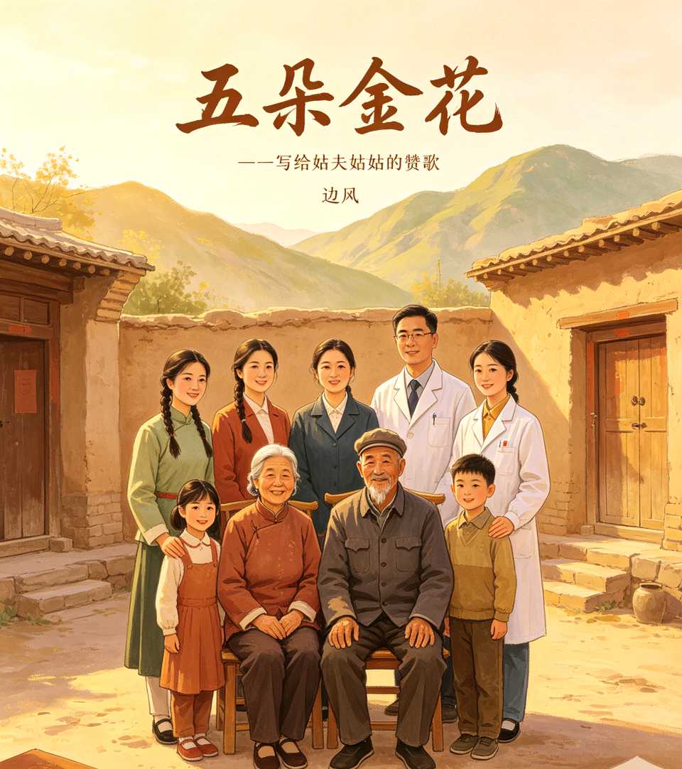 【荣耀中国】文学社*五朵金花一一写给姑夫姑姑的赞歌             作者/边风