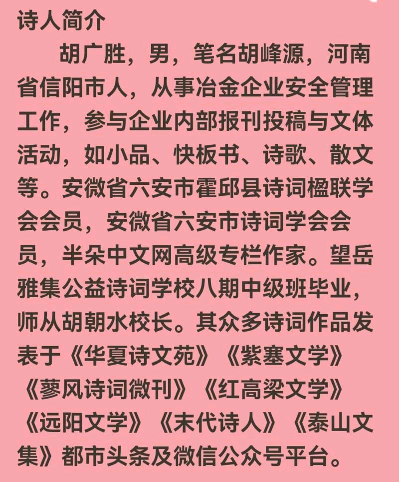 《中华好诗词》推出(河南)胡峰源先生(题记)《念朱公》请关注(图9)