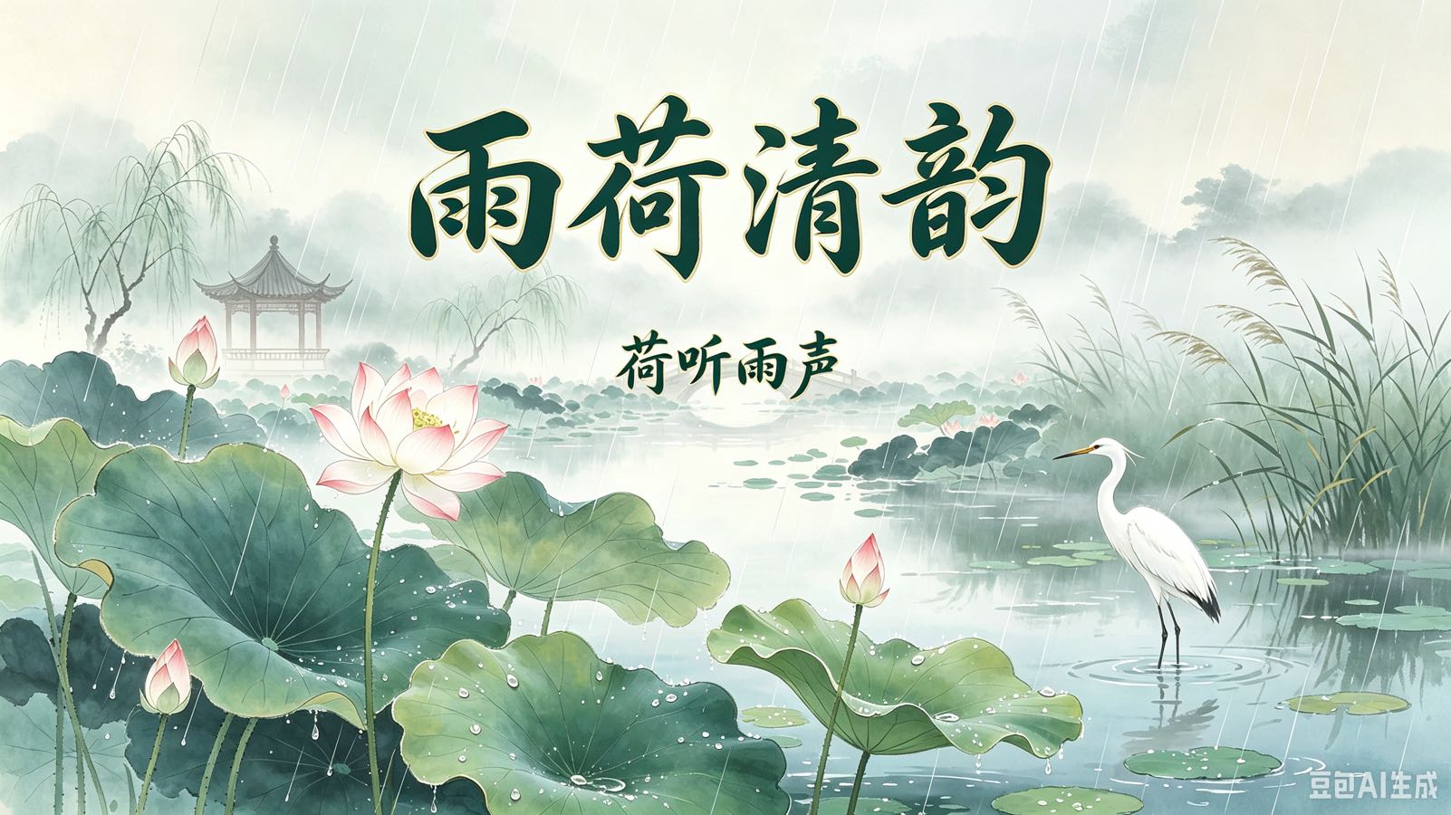 【长风载韵】欣赏知名诗人赵黄娥老师《荷听雨声】（图5）