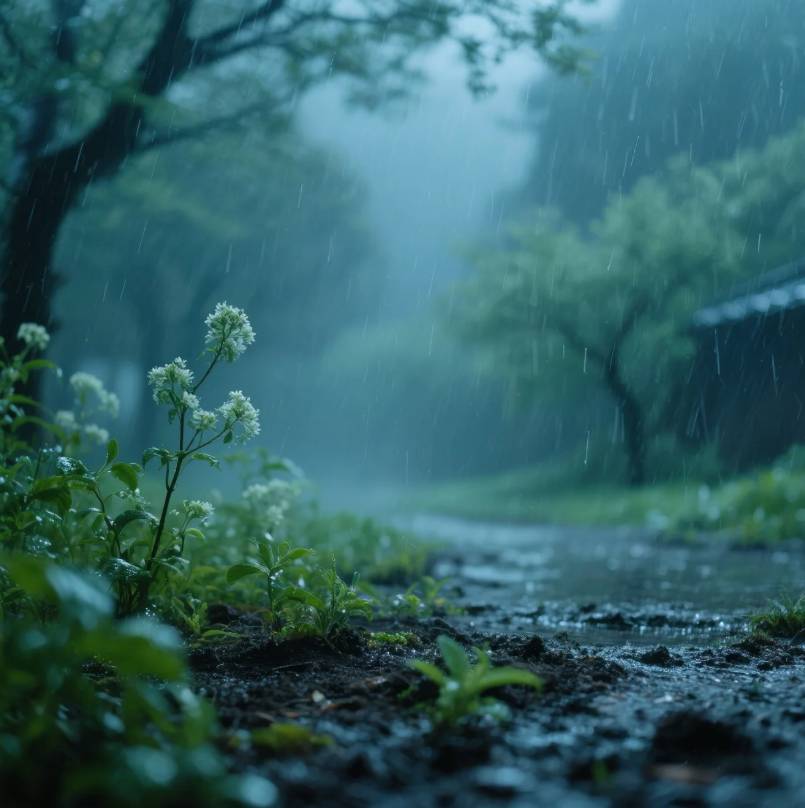 敬请欣赏||初秋夜雨后 作者:张满海（图2）