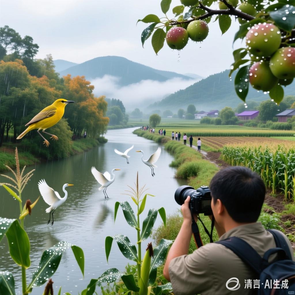 【中国憨派文学】李培忠 :七律·初秋雨后东原观(通韵)(图2)