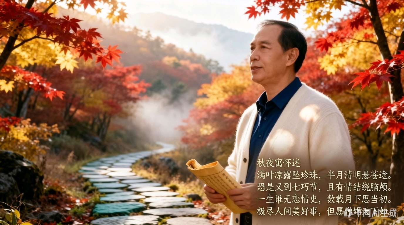 秋夜寓怀述——甘会文/（每日诗记）（图5）