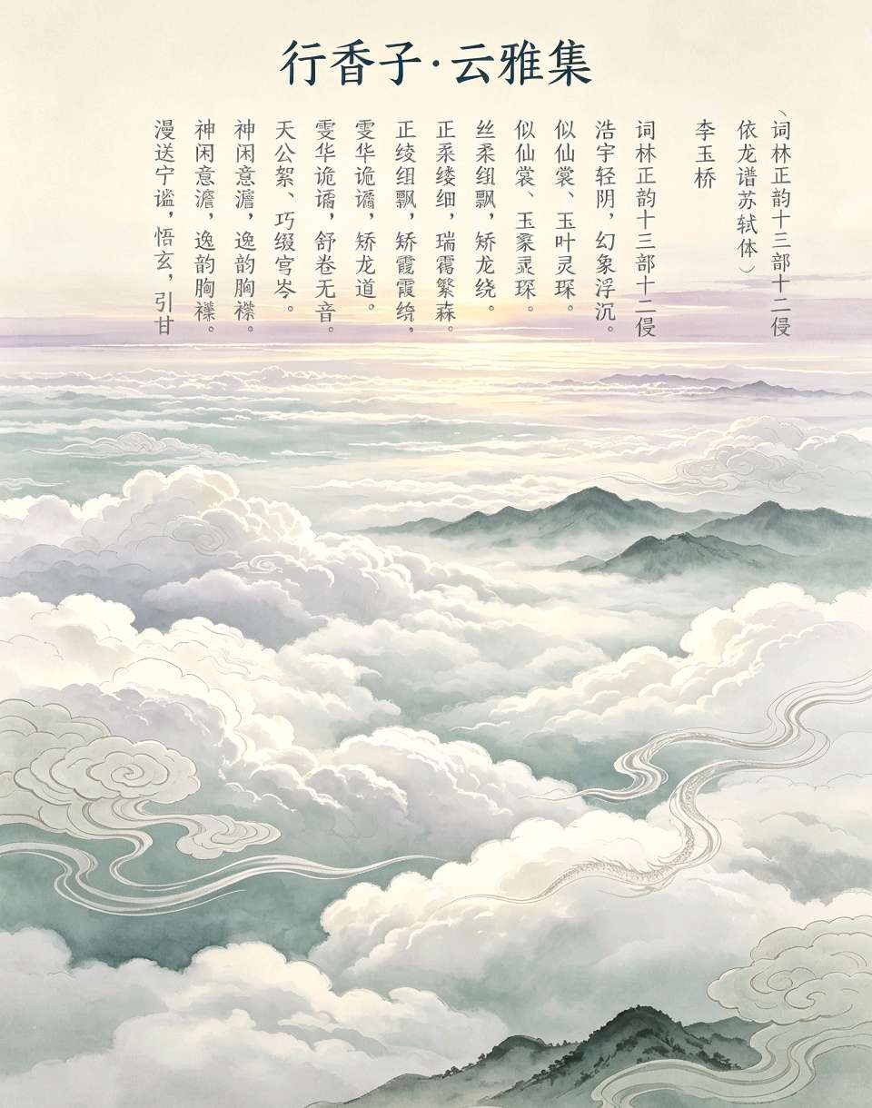 《行香子.云雅集》（词林正韵十三部十二侵 依龙谱苏轼体）作者：李玉桥/主播：张莉（图2）