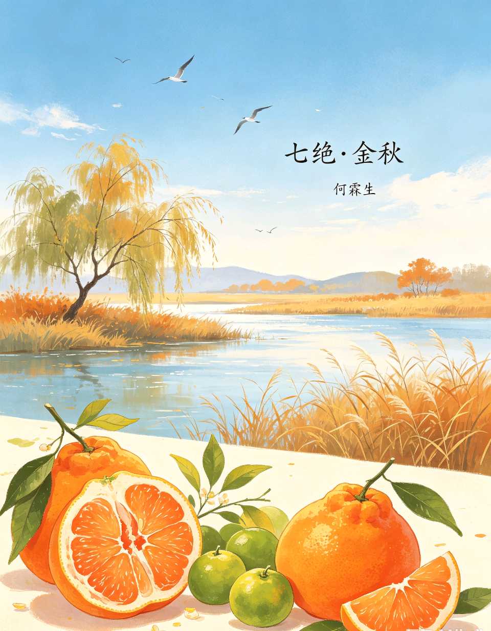请欣赏‖何霖生老师11首原创秋日绝句/主播：小萍荷/枝子/常想一二/张莉/宽心健体/玉林（图8）