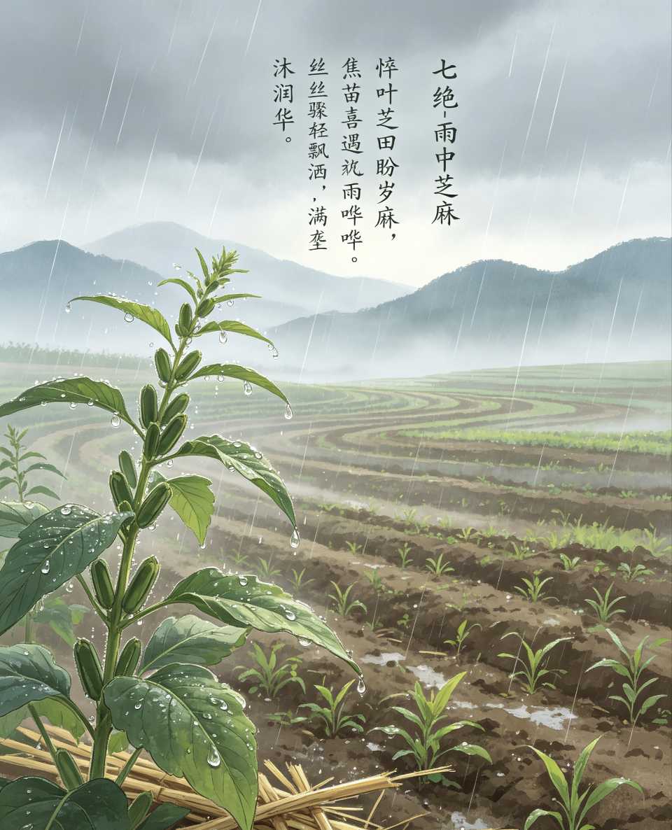 【荣耀中国】文学社*七绝-雨中芝麻作者/冷大海（图5）