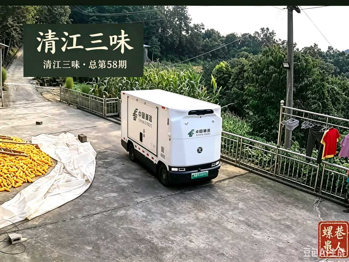 清江三味•总第58期（韵拾巷陌018）｜山窝窝来了新客！无人邮车开进晒满玉米的农家院（图3）