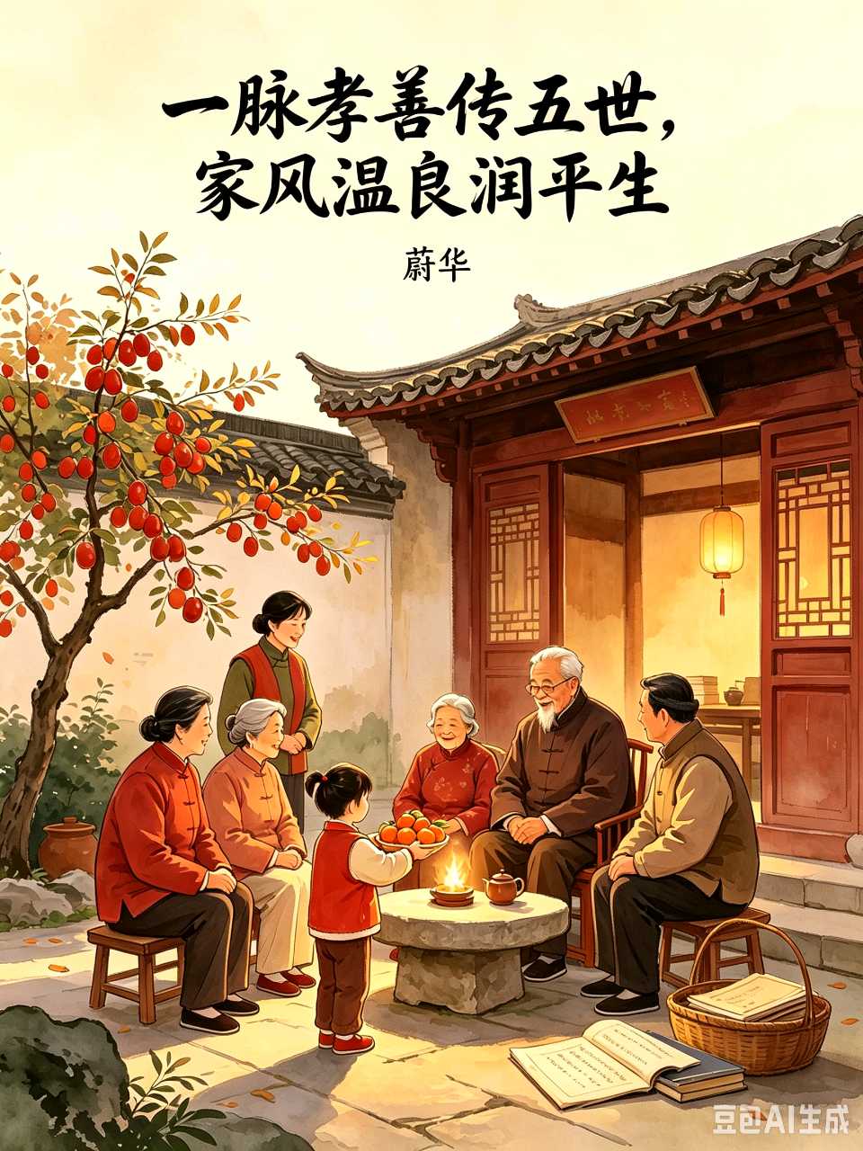 一脉孝善传五世，家风温良润平生.作者：蔚 华