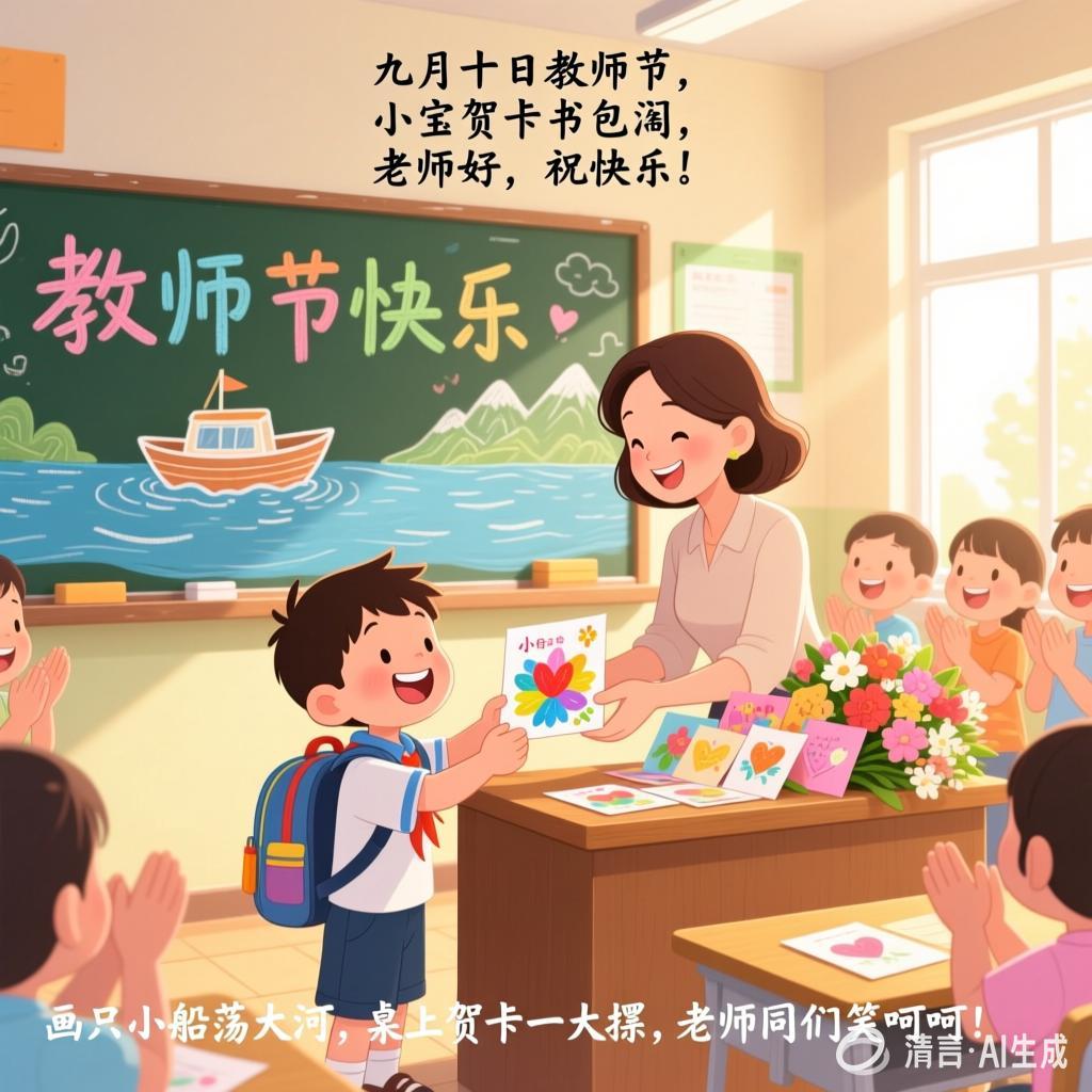 郭长城：【土掉渣·滑溜曲】小宝祝教师节快乐（中国憨派文学）（图2）