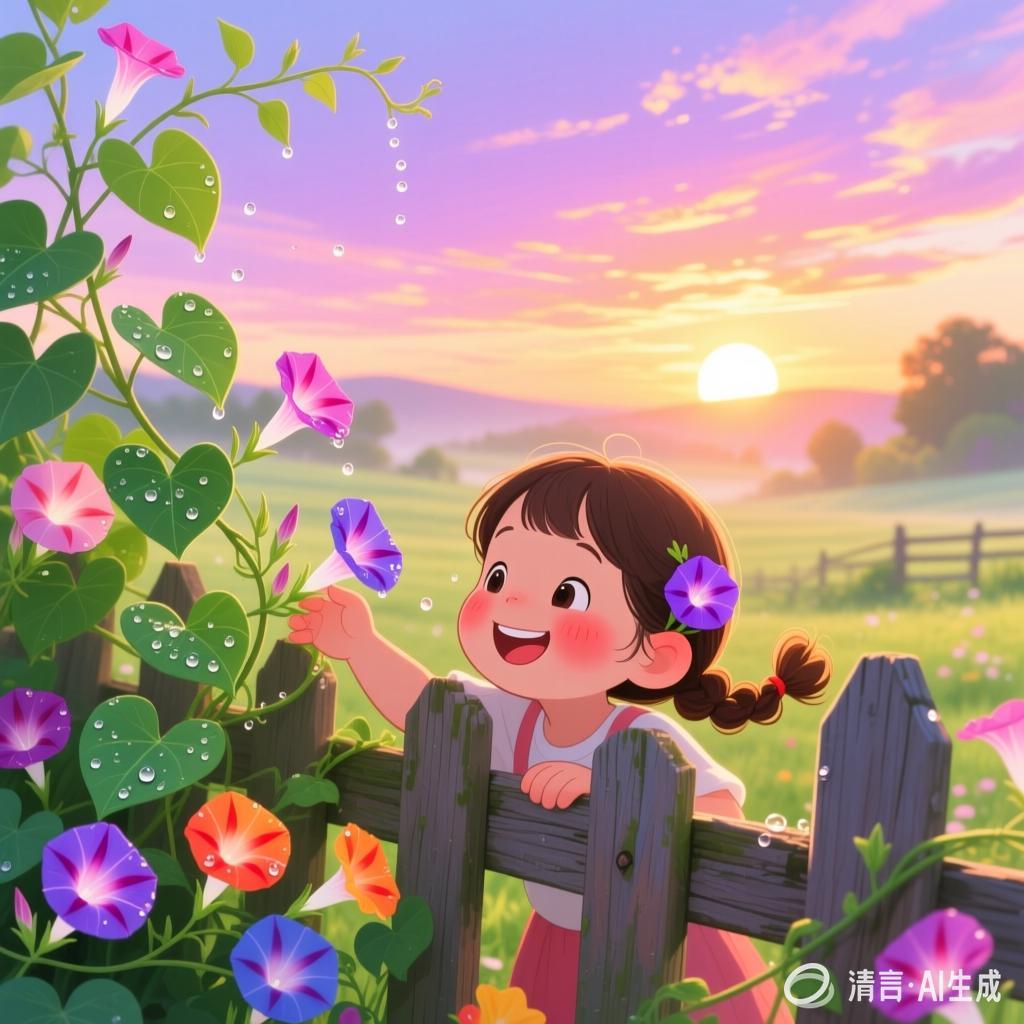 孟广林:【土掉渣·滑溜曲】牵牛花(中国憨派文学)(图2)