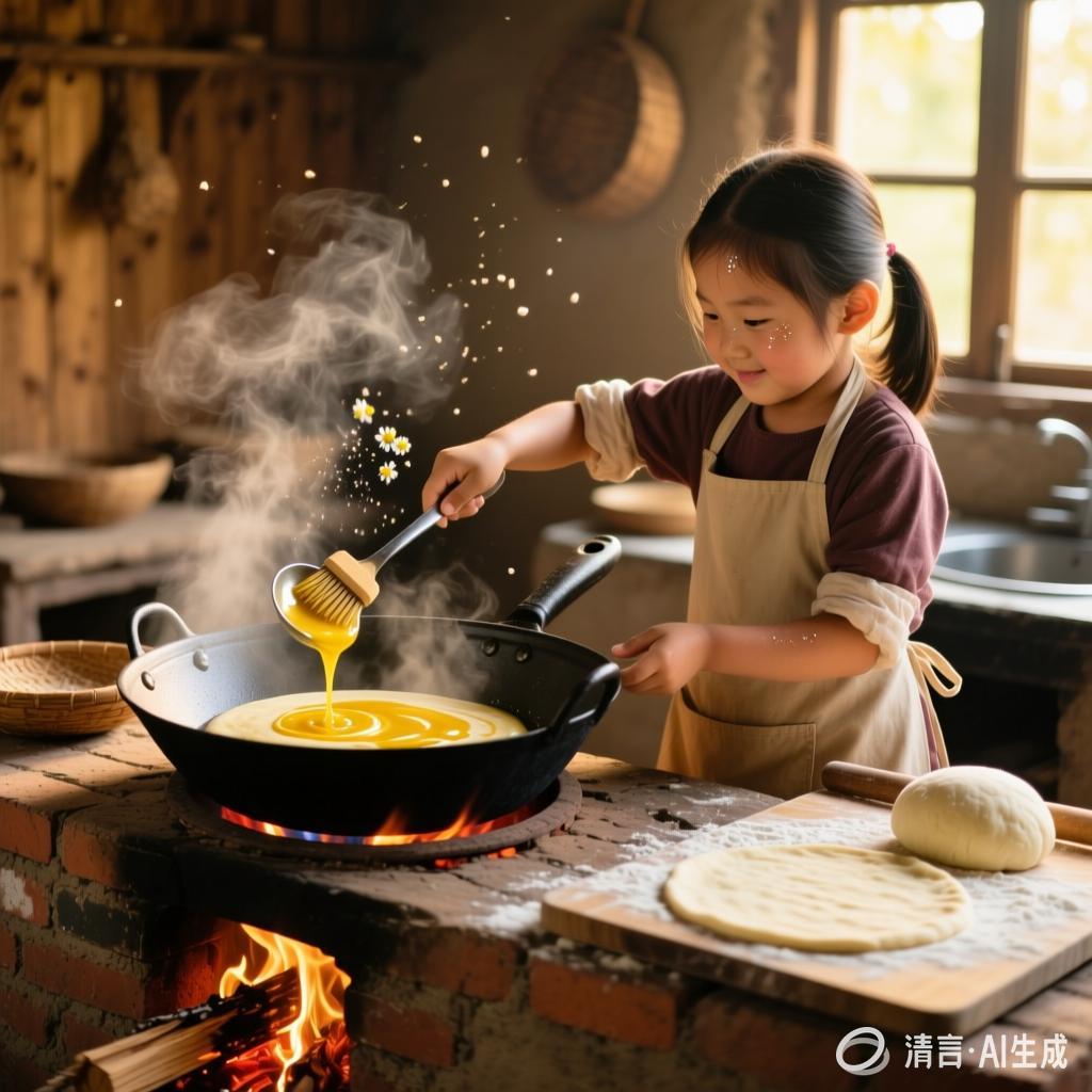 马淑云:【土掉渣·滑溜曲】小花学做烙饼(中国憨派文学)(图2)