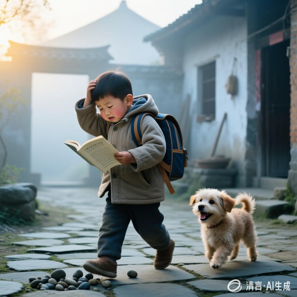宋迎庄:【土掉渣·滑溜曲】早起背书 (中国憨派文学)(图2)