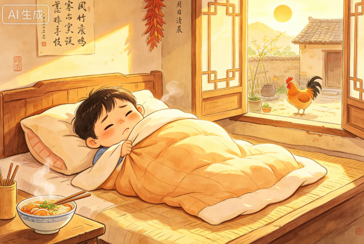宋迎庄:【土掉渣·滑溜曲】周日赖床 (中国憨派文学)(图2)