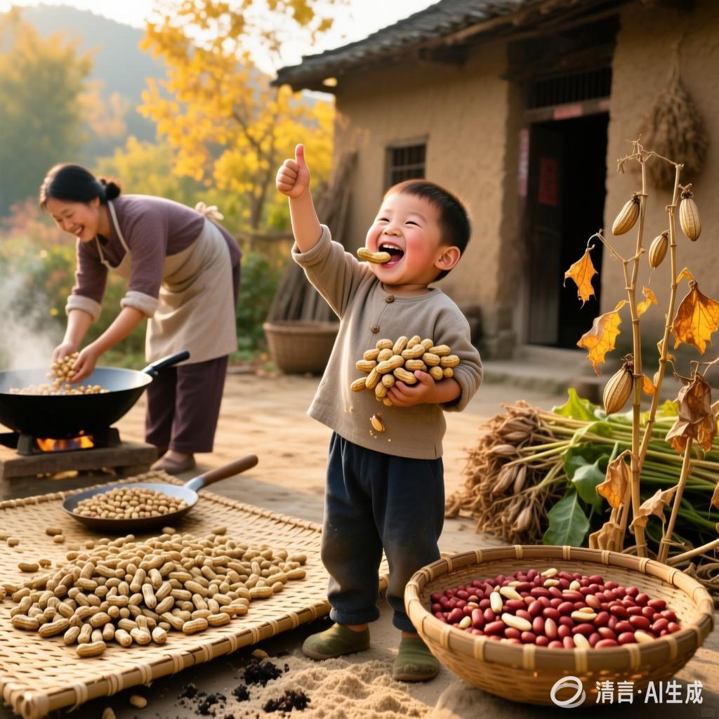 郭长城:【土掉渣·滑溜曲】小宝吃花生(中国憨派文学)(图2)