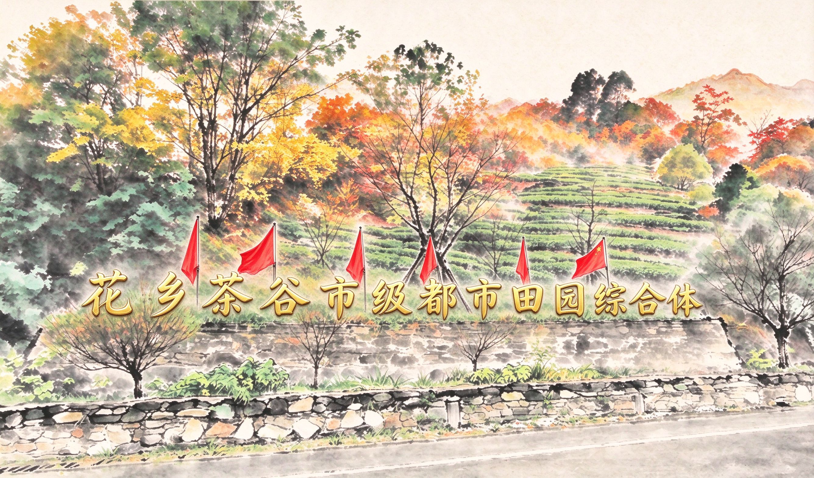 花乡茶谷山门田园