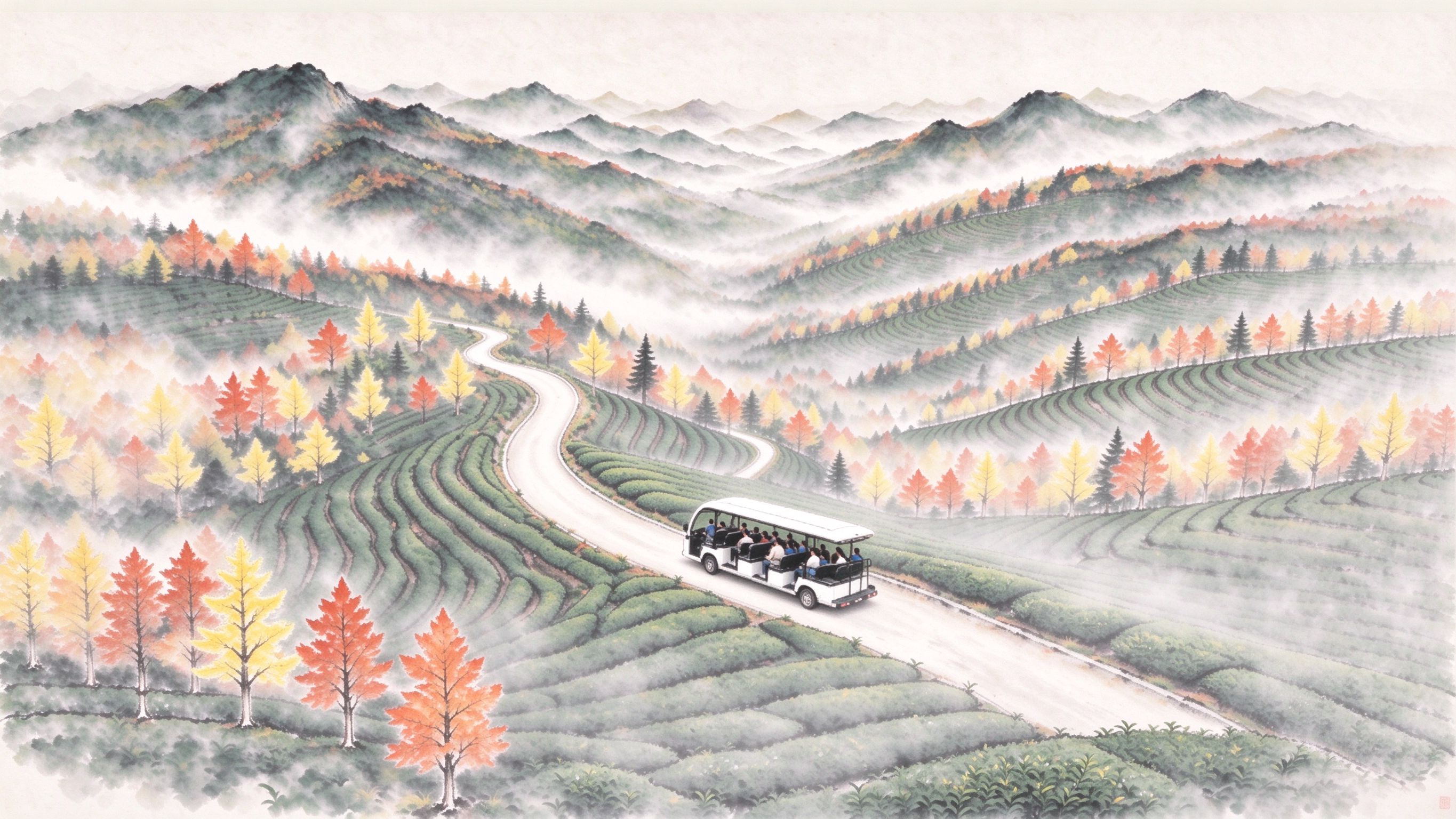 山径鸟瞰观光车