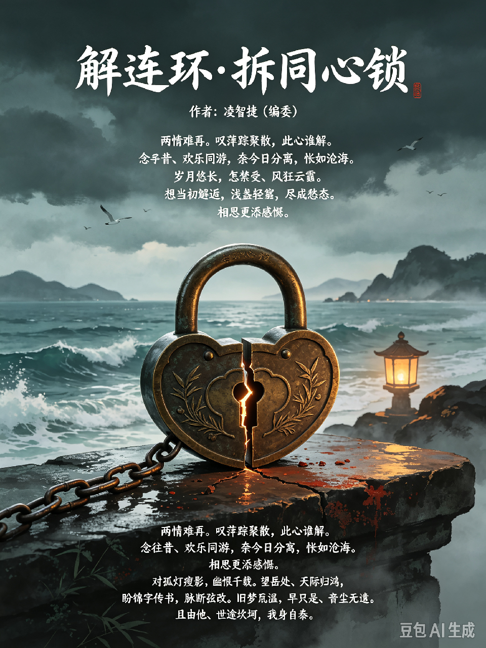 【乐天头条】文学社编委、核心作家凌智捷先生精品//解连环·拆同心锁（图2）