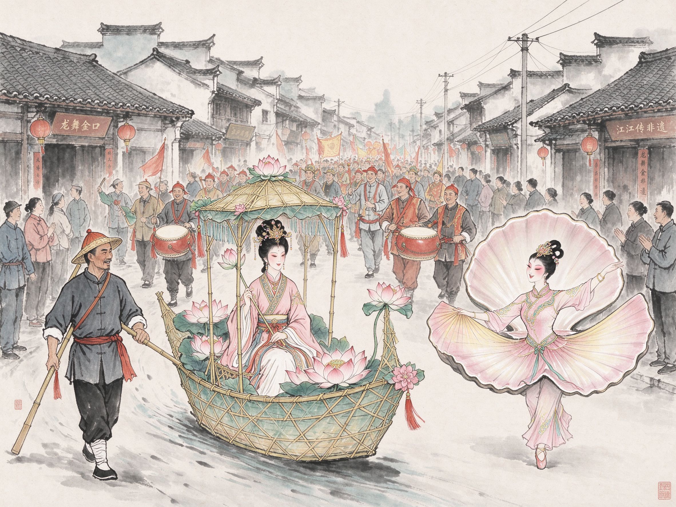 采莲船·蚌壳精民俗