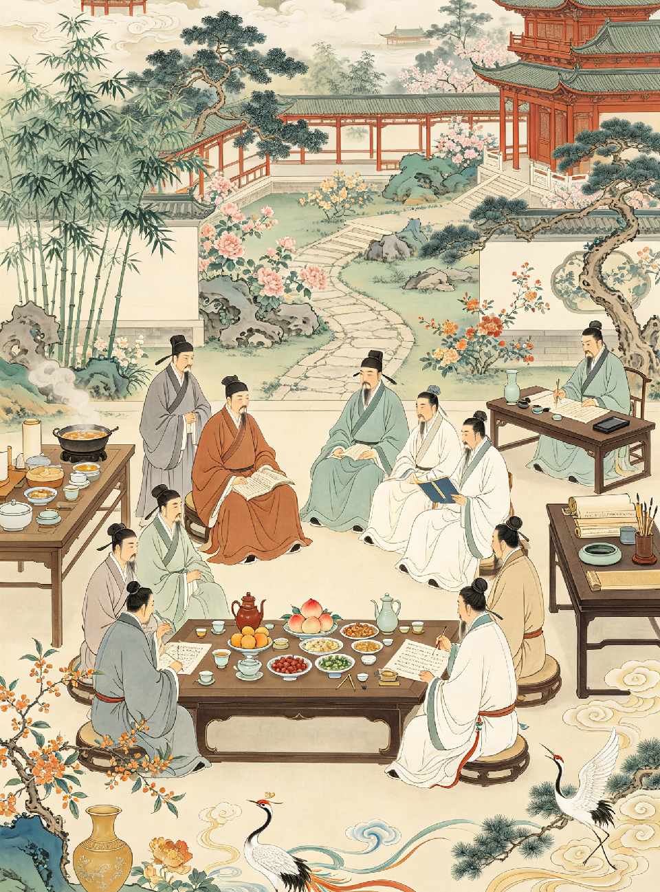 【乐天头条】文学社//排律 • 雅集名园赋（二十韵）/作者：焦敦和（湖北）（图2）