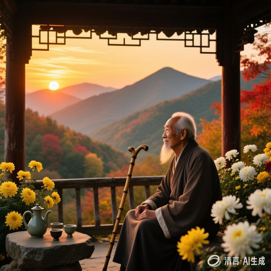 【中国憨派文学】孟广林:夕阳感怀(图2)