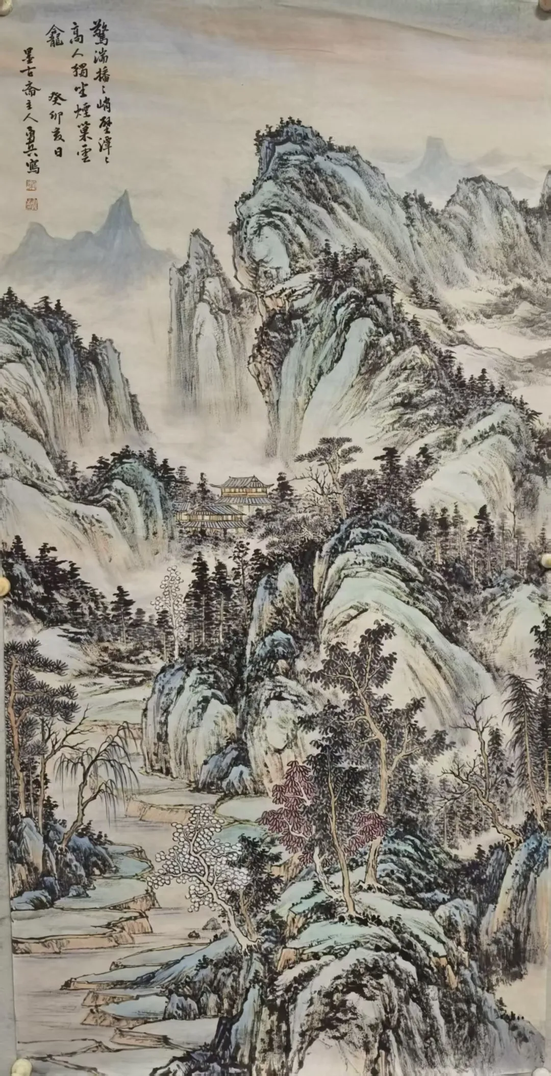 花勇兵山水画赏析:笔揽烟霞开远岫,墨凝丘壑见清襟(图9)