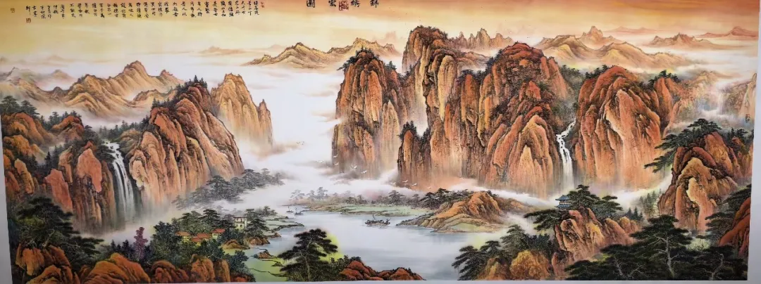 花勇兵山水画赏析:笔揽烟霞开远岫,墨凝丘壑见清襟(图19)