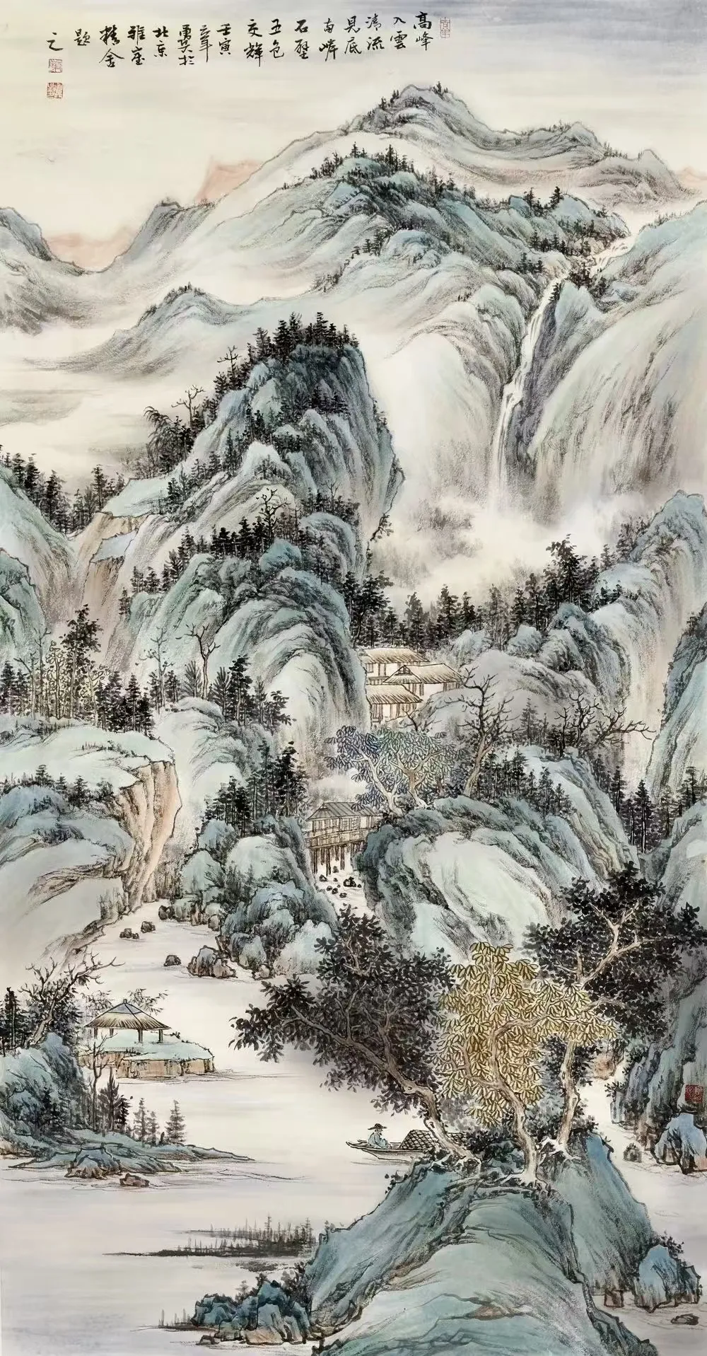 花勇兵山水画赏析:笔揽烟霞开远岫,墨凝丘壑见清襟(图6)