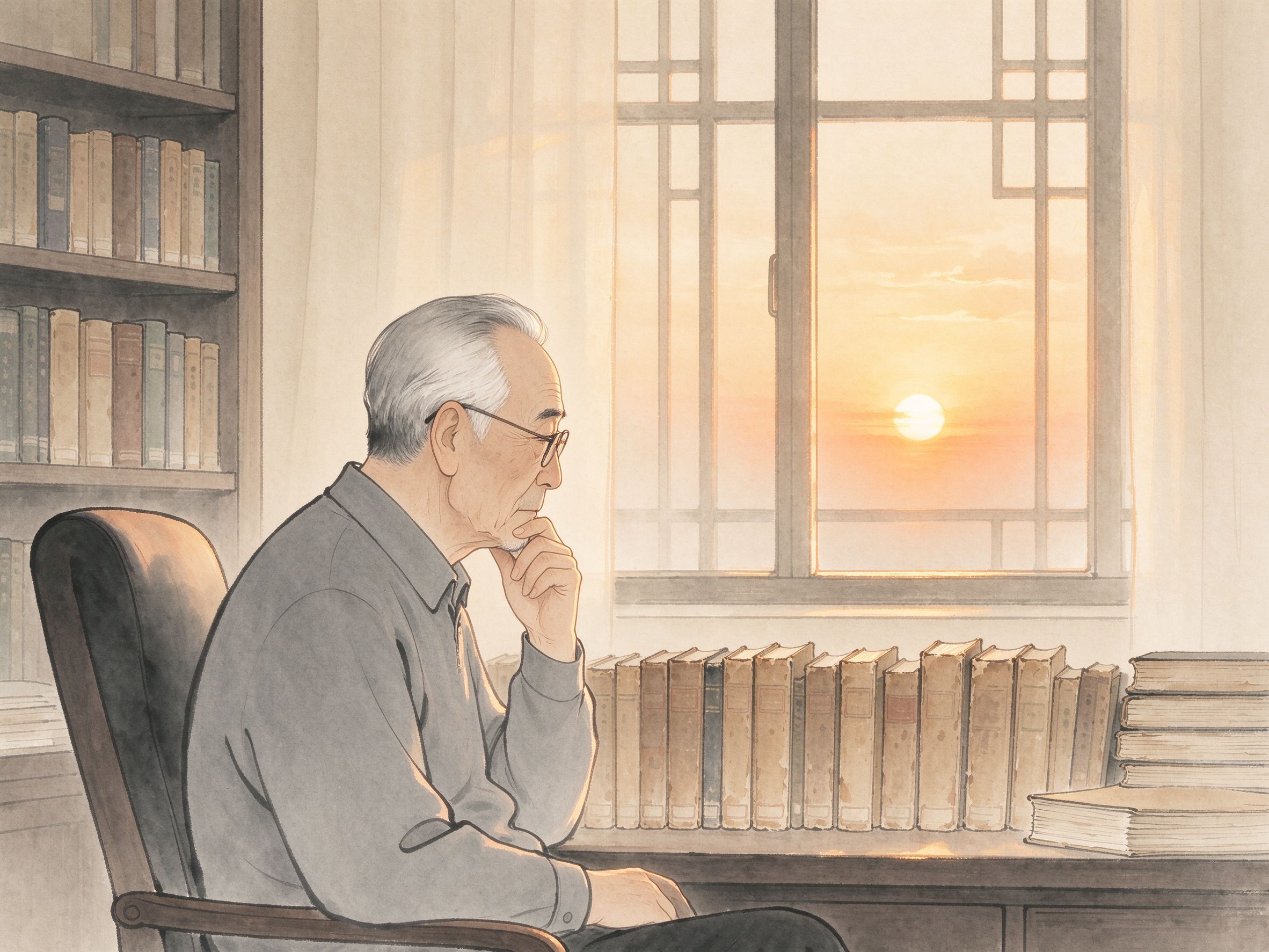 题图·书房沉思