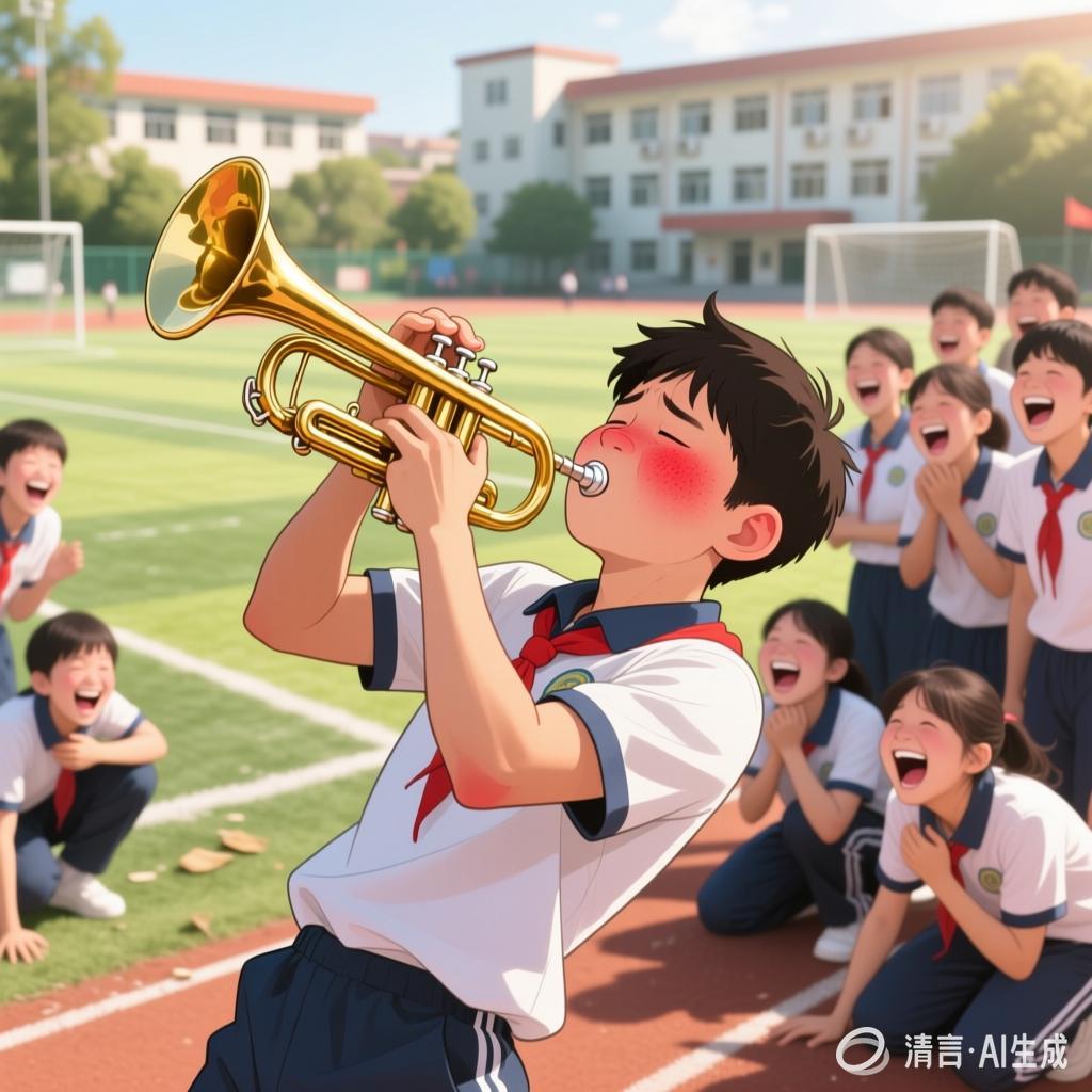 孟广林:【土掉渣·滑溜曲】学吹军号(中国憨派文学)(图2)