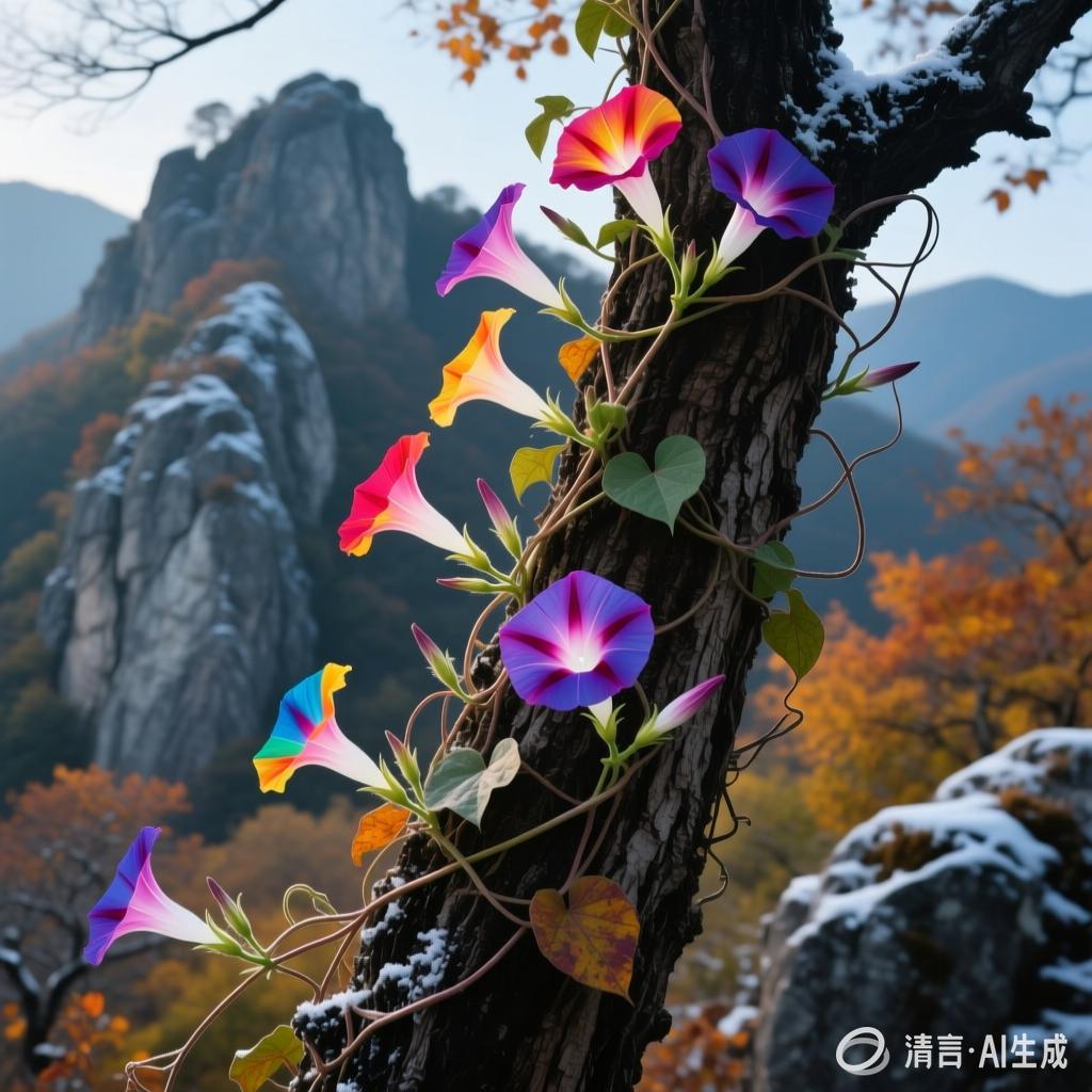 周慧杰:【土掉渣·滑溜曲】深秋牵牛(中国憨派文学)(图2)