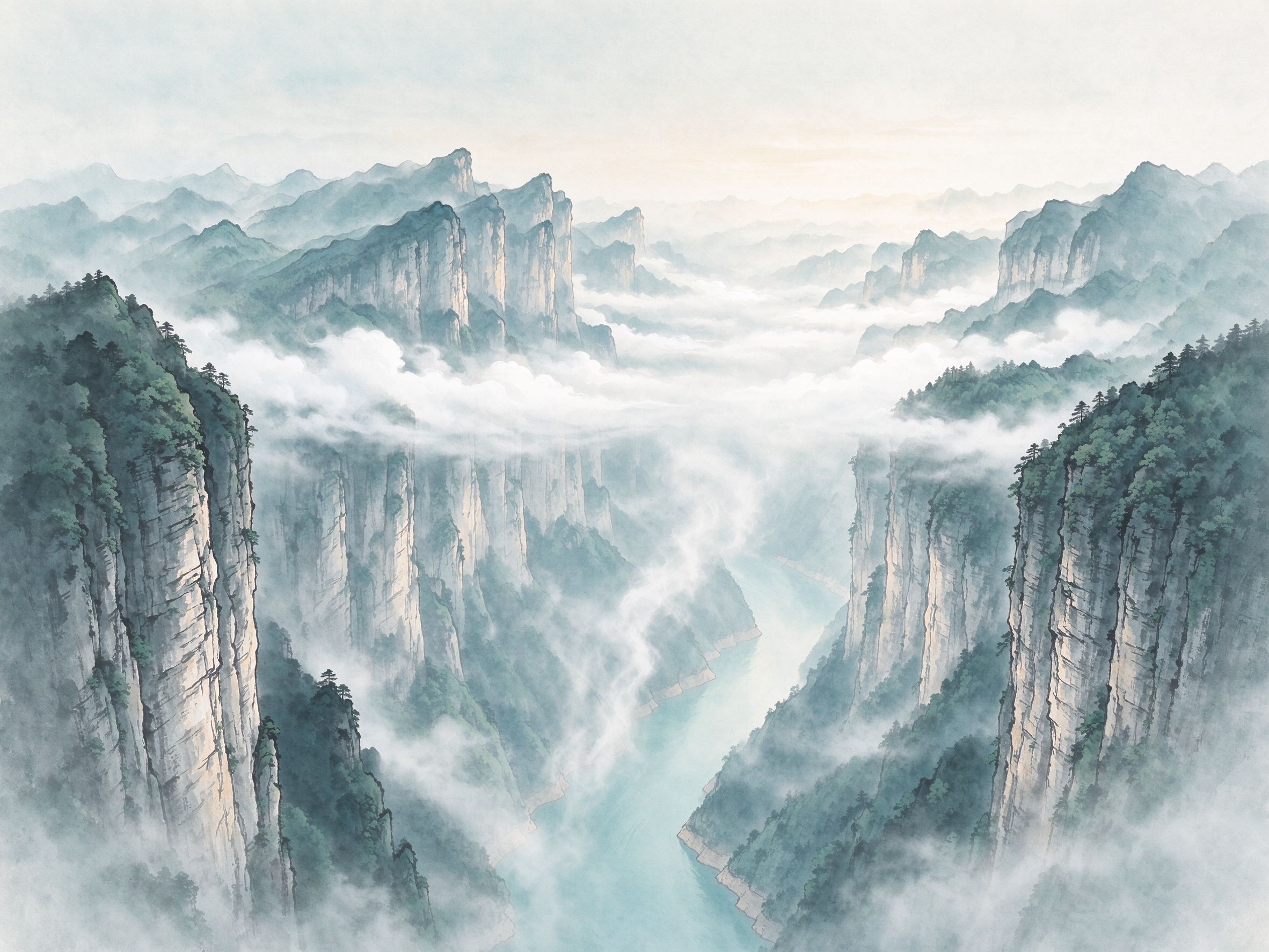 题图·烟雨全景