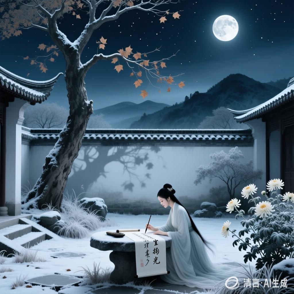 【中国憨派文学】宋迎庄:霜降夜作(图2)
