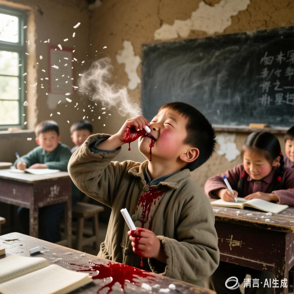孔另融:【土掉渣·滑溜曲】鼻子破了塞粉笔头《中国憨派文学》(图2)