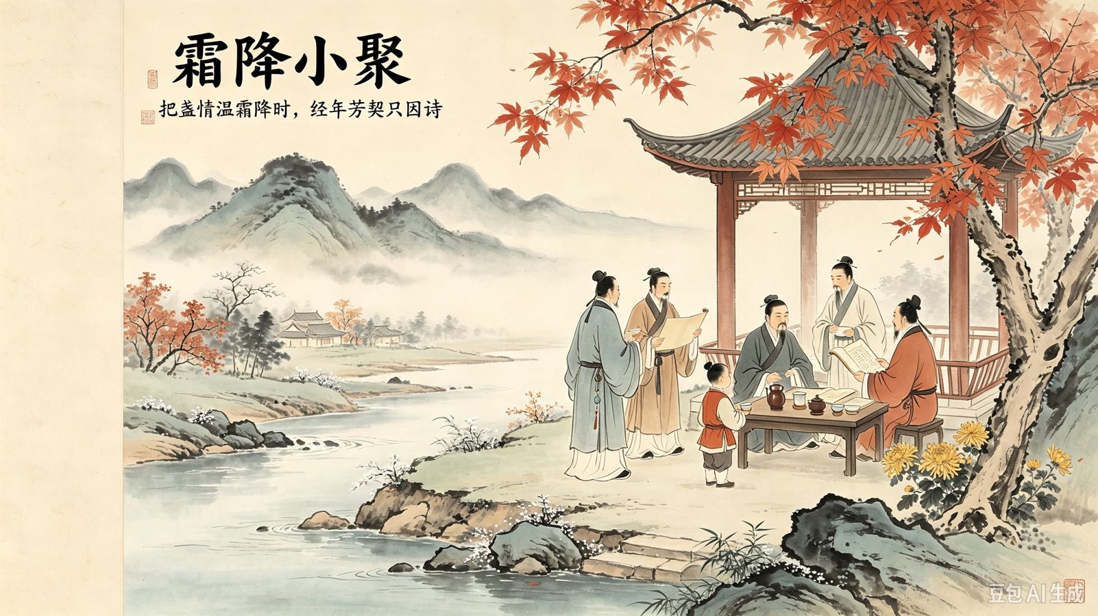 《雅澜文学》品鉴萧双喜先生.霜降小聚(图3)