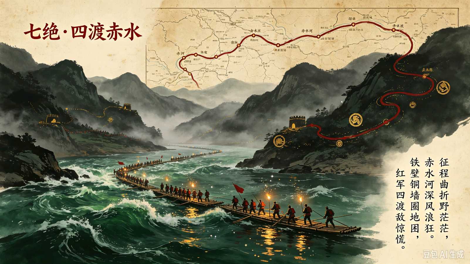 请欣赏《律绝五首 长征》作者碧河映春/主播.编辑渺邈【中国长江文学社】有声文学平台【第20390期】（图4）
