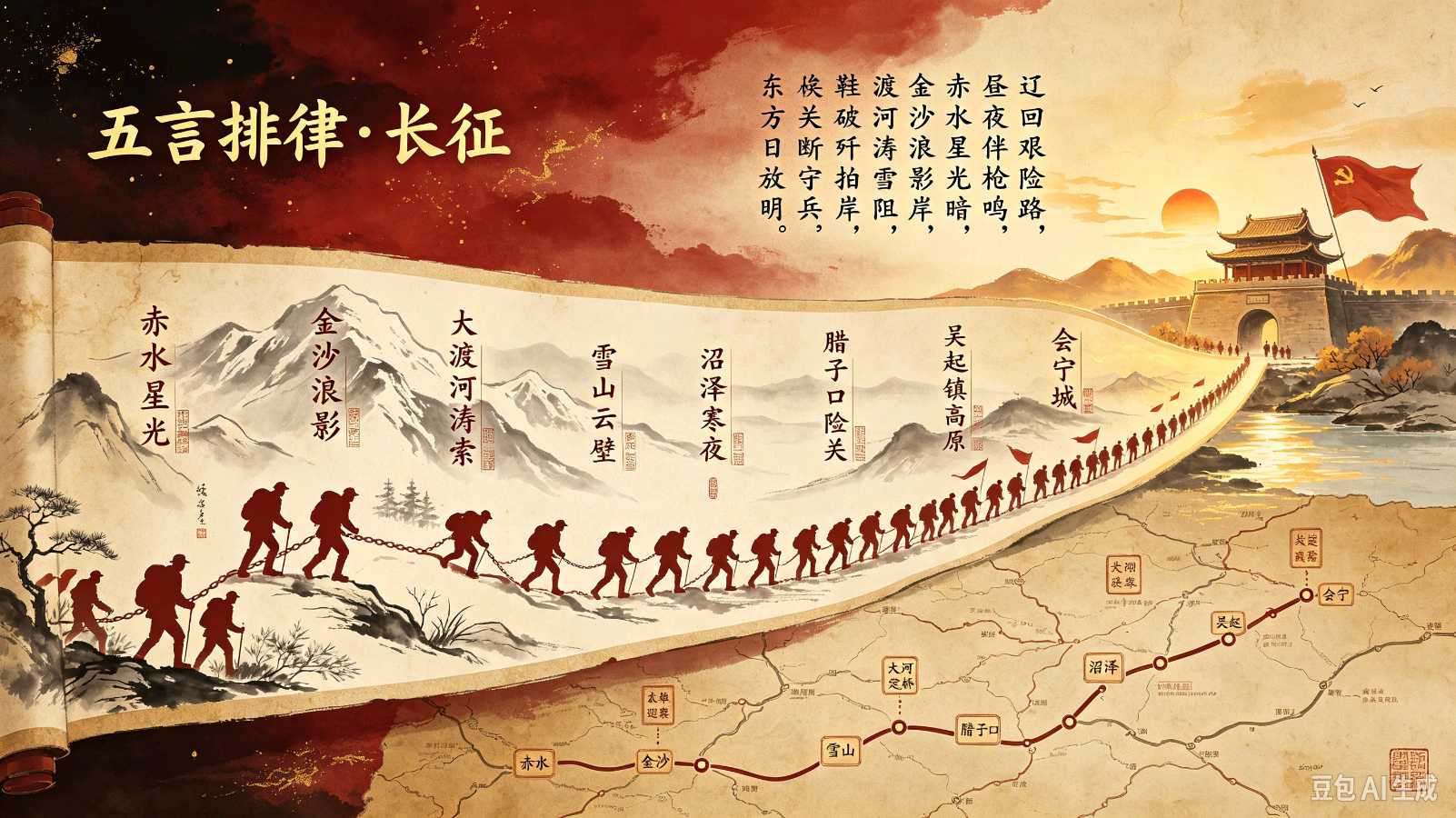 请欣赏《律绝五首 长征》作者碧河映春/主播.编辑渺邈【中国长江文学社】有声文学平台【第20390期】（图7）