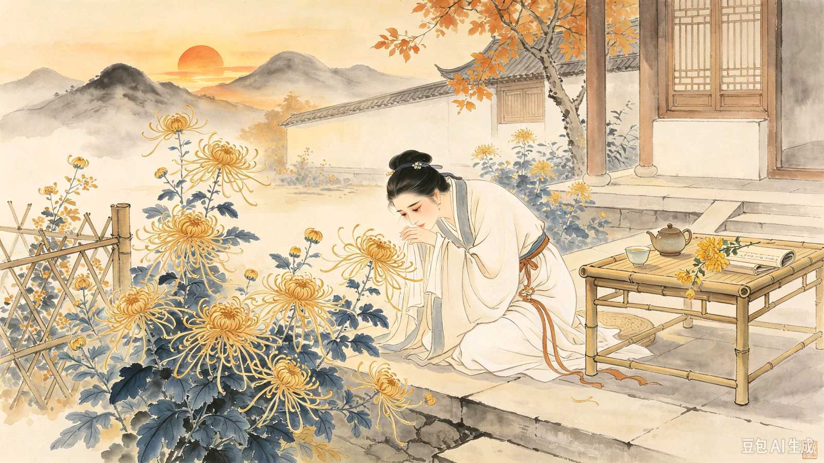 【古韵新声】山东聊城慎独‖鹧鸪天•观菊（图2）