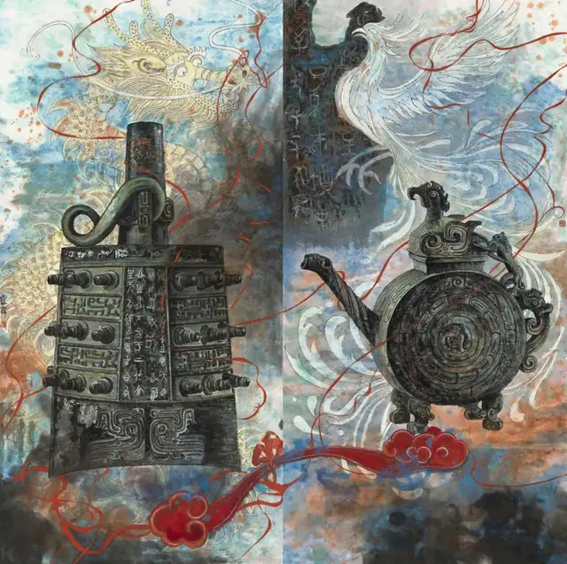 中国青铜绘画领军人物,中国新博古画创立者强雪云(图3)