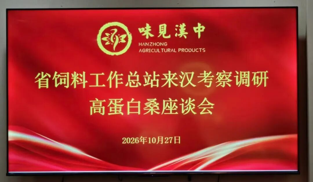 陕西省饲料工作总站赴汉考察蛋白桑产业