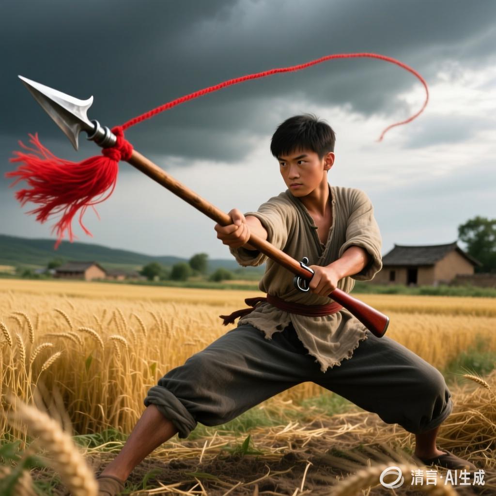 万肇平：【土掉渣·滑溜曲】二狗耍枪头（梭镖）（中国憨派文学）（图2）