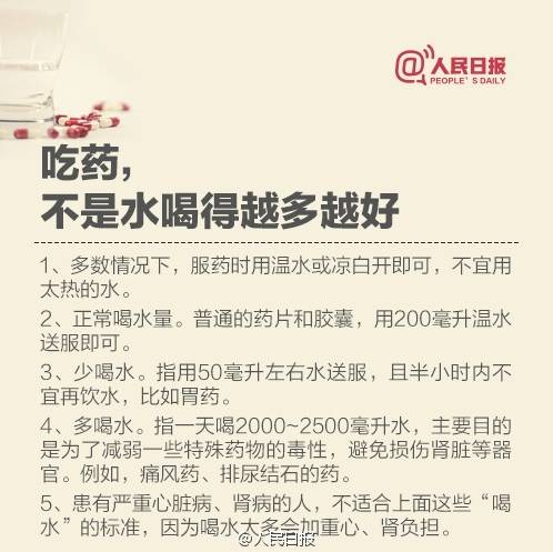 不同的药物，服用的时间不同，所需喝水量不同，甚至服药时的（图4）