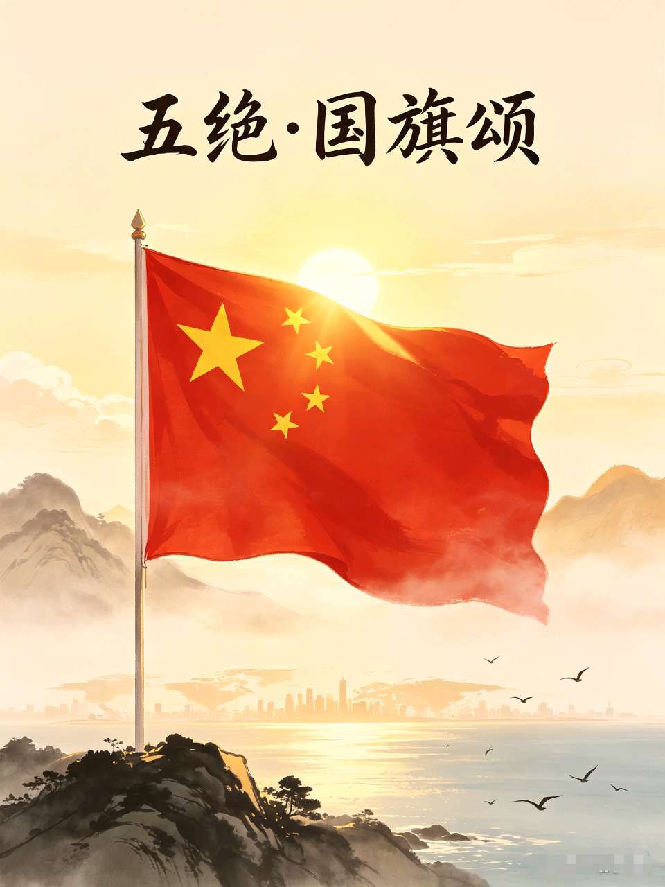 《五绝•赏月》（下平八庚）《五绝•国旗颂》（下平七阳）文/戴嘉臣/主播：宽心健体
