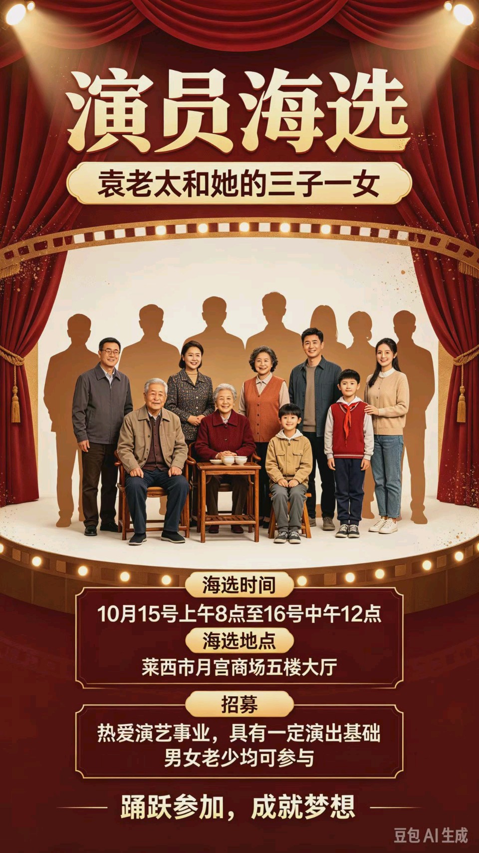 百集短剧巜袁老太和她的三子一女》海选圆满收官  10月18日正式开机  作者  王聪鑫  (山东)【都市头条胶东半岛文学社】