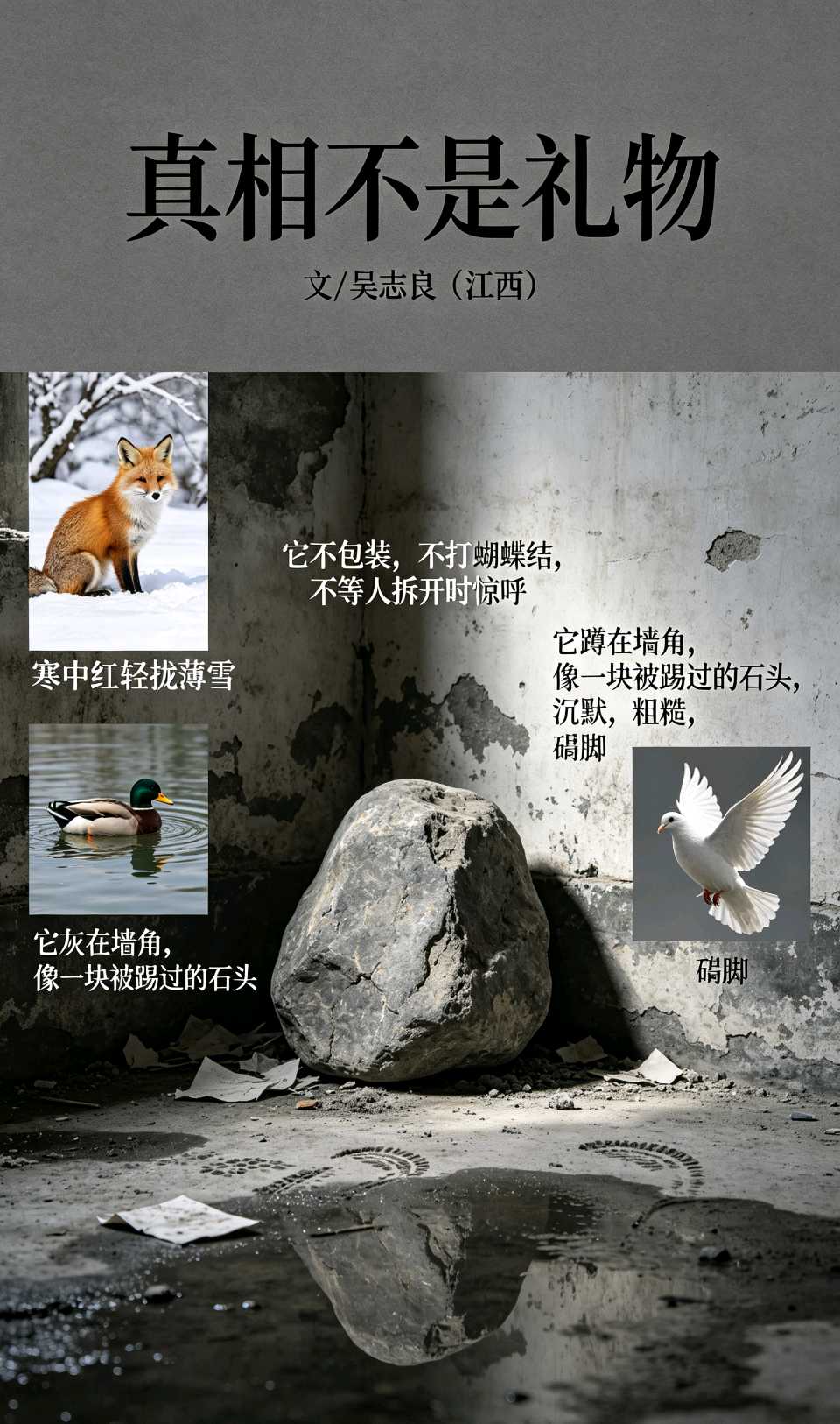 【荣耀中国】文学社*真相不是礼物文/吴志良（江西）（图2）
