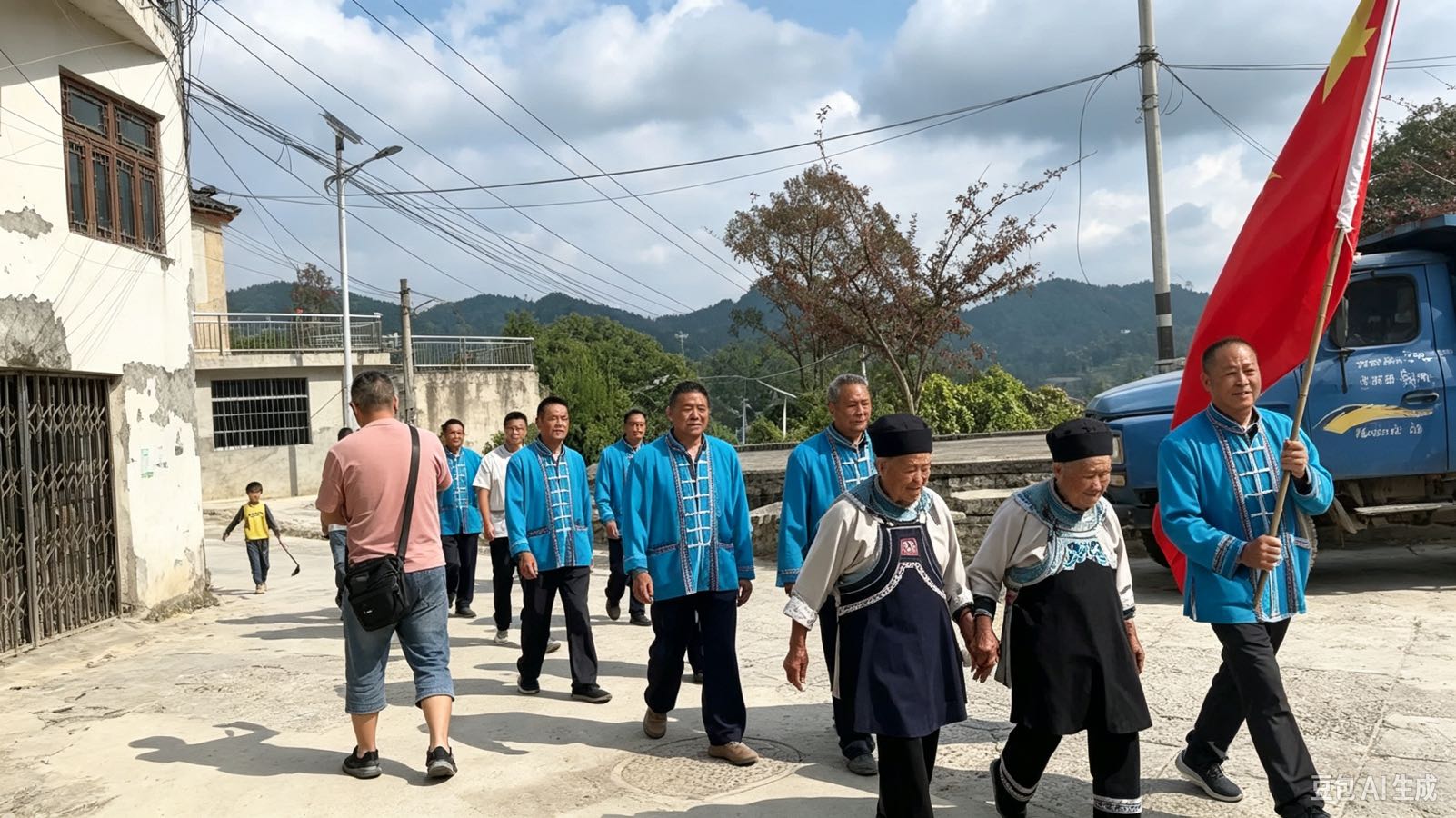 偏坡布依族乡老年学会开展“重走红军路•欢度重阳节”主题活动（图3）