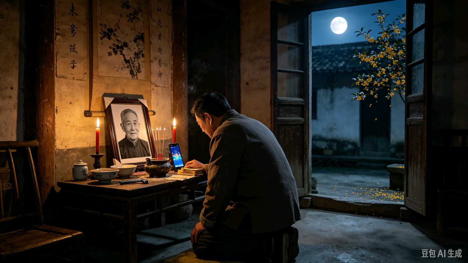 中华红旗国际诗社~北京头条~现代诗歌 悼亡父.百日祭:作者/陈美华:朗诵/凯哥(图4)