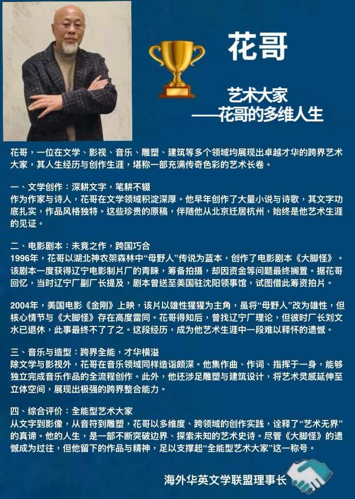 【名人专栏-名人访谈】受访人：花哥 (邵正昌)｜涓子组稿 [海外华英]