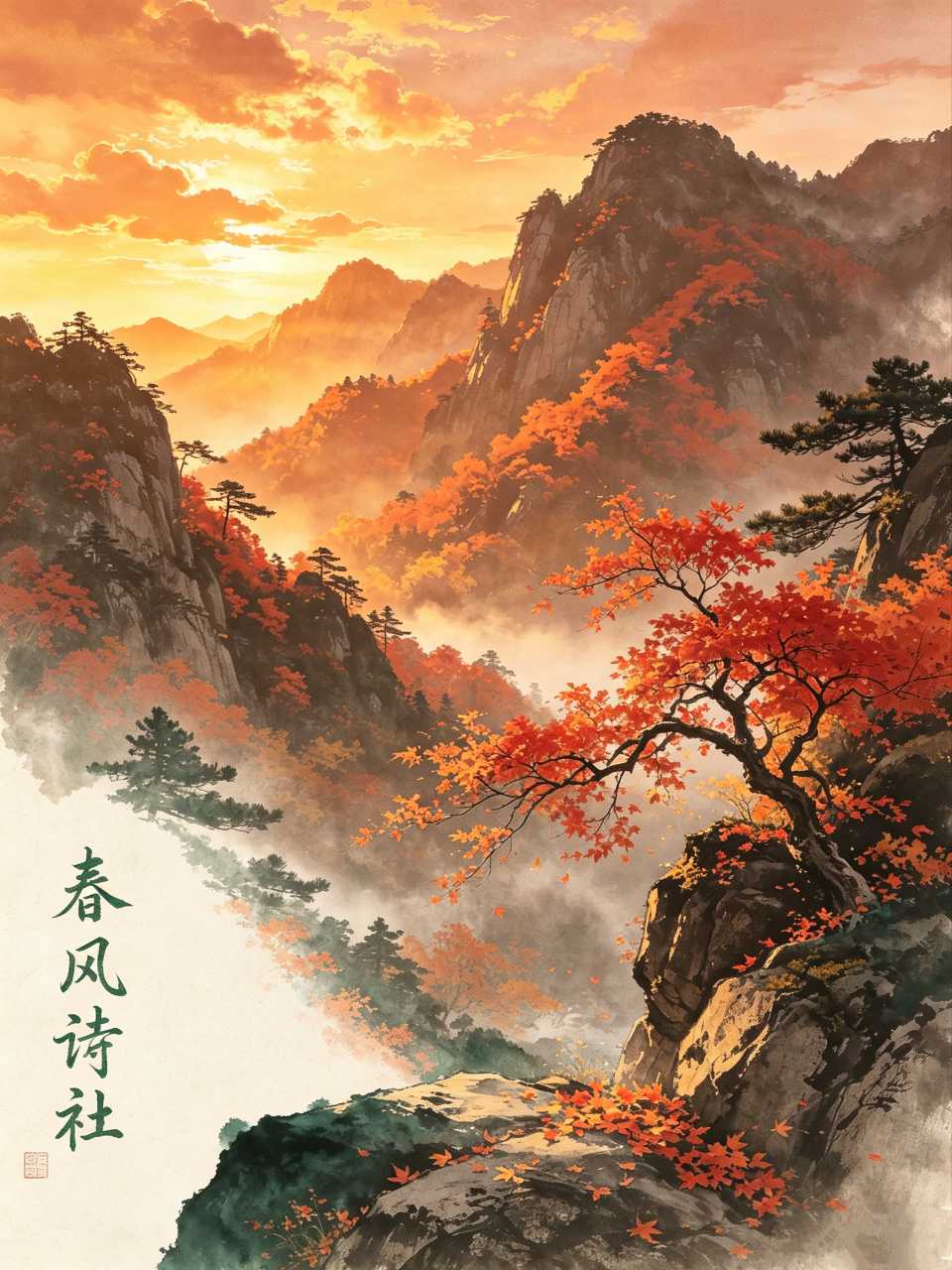 春风诗社秋山红叶集锦刊(图10)