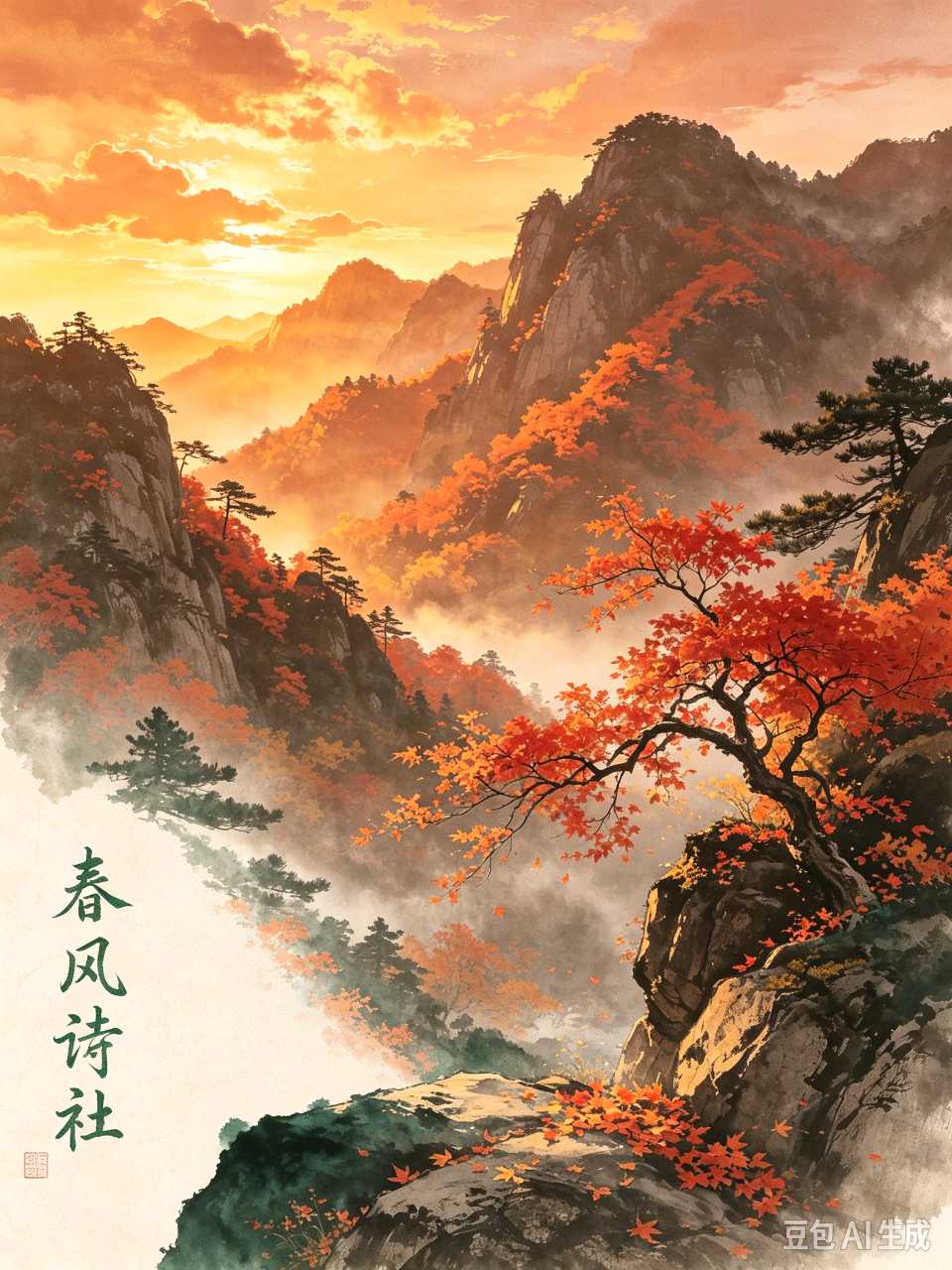春风诗社秋山红叶集锦刊(图11)
