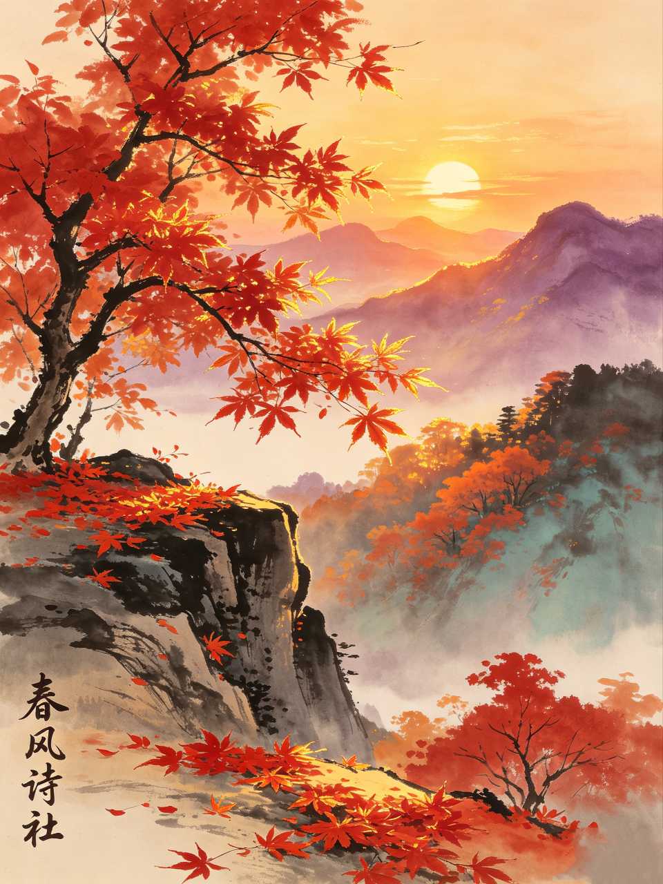 春风诗社秋山红叶集锦刊(图12)
